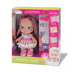 BONECA RAINBOW GIRLS NAILS - PINKCASTANHO